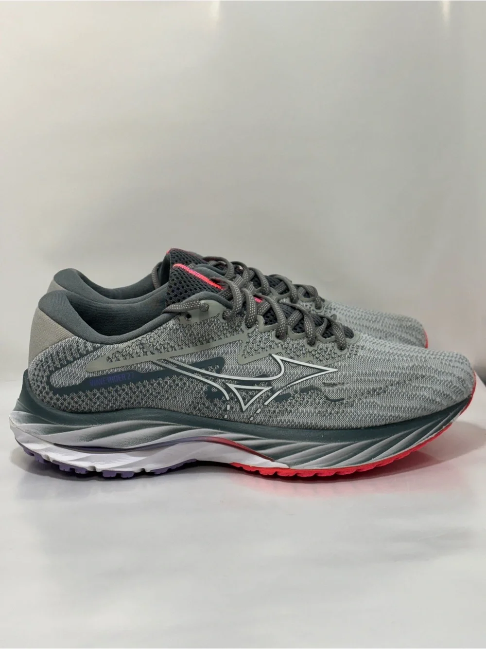Mizuno Wave Rider 27 Women's Size 9 Gray/Pink Sneaker Running/Walking Shoe